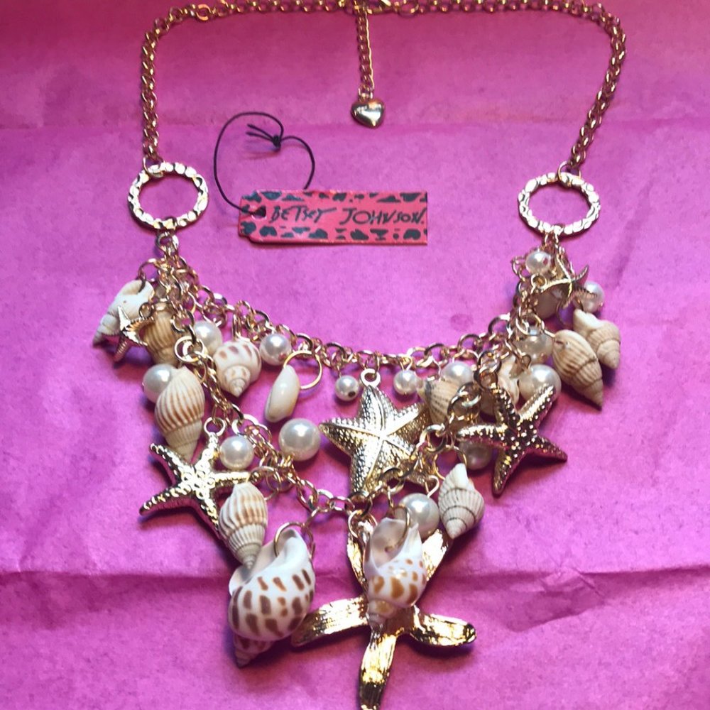 Seashell and Pearl Necklace